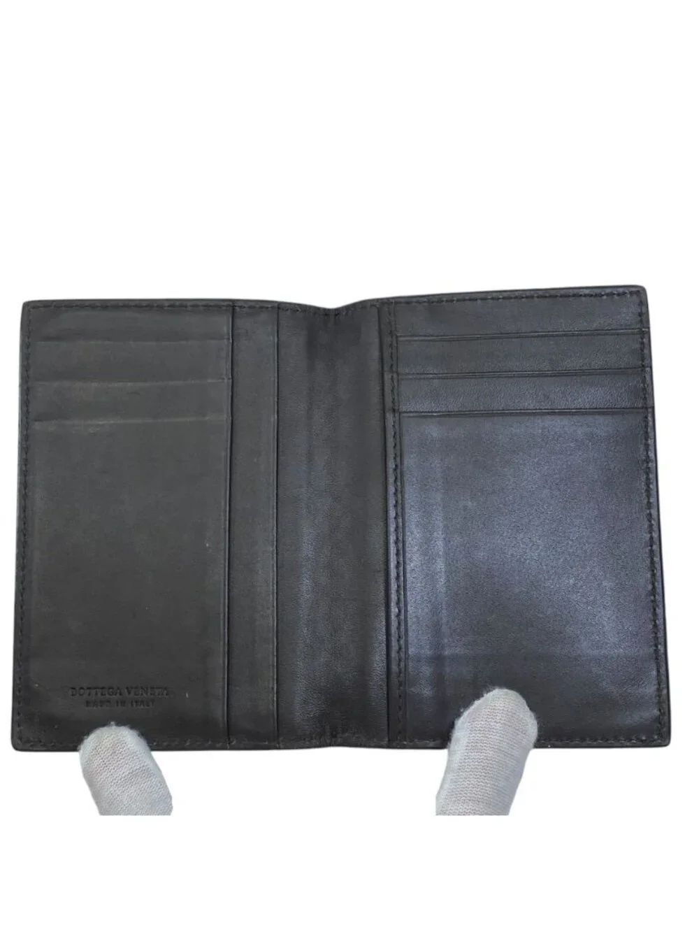 Bottega Veneta Intrecciato Bifold Card Case Business Holder Leather Brown